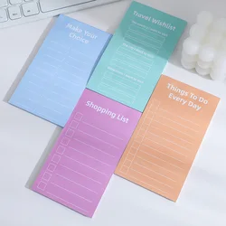 50 Sheets Korean CUTE Work Notes Today's Weekly Plan Notepad Home Shopping List Record Office Stationery School Supplies