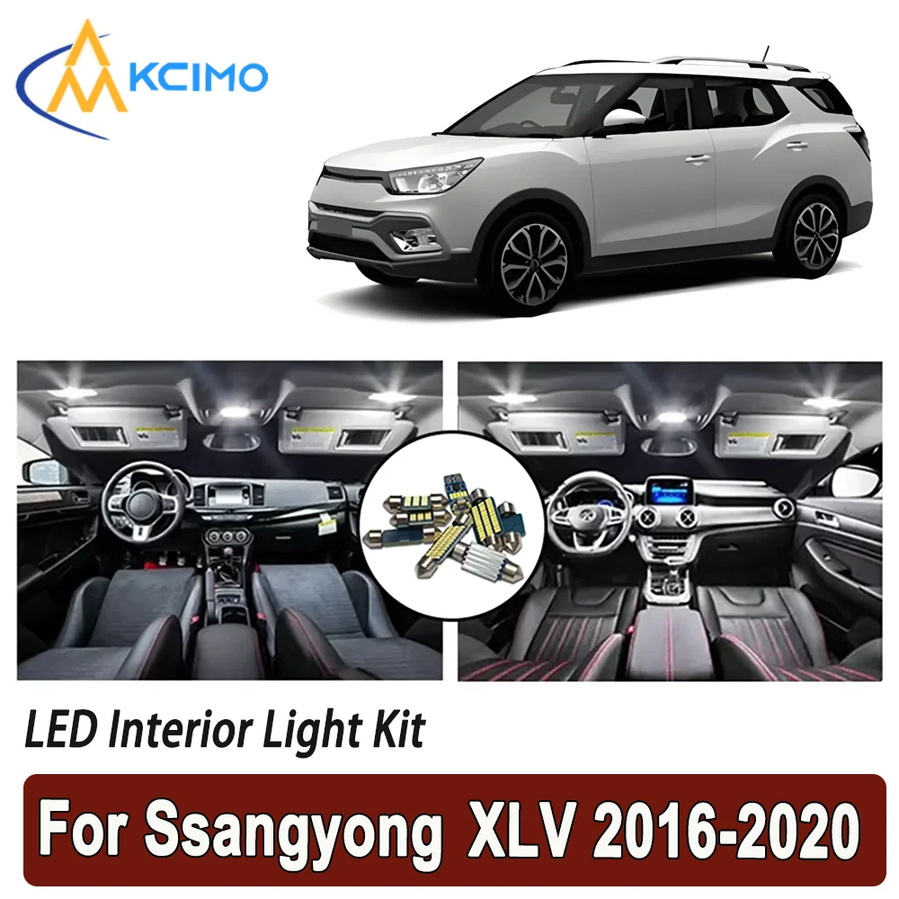 

Kcimo LED For Ssangyong XLV (2016-2020) Premium Bright LED Interior Dome Map Trunk Light Kit Car Led Lamps Car LED Lights Canbus
