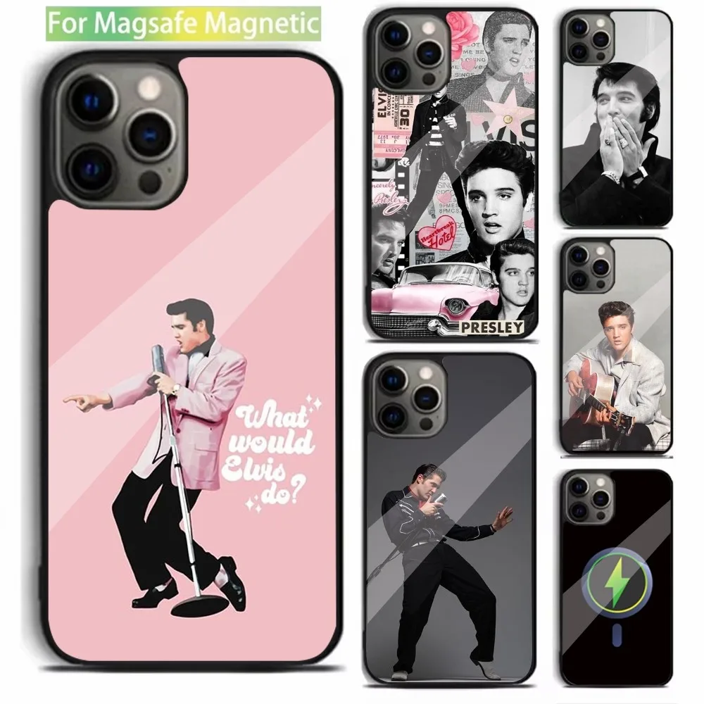 Singer Cat King E-Elvis Phone Case For iPhone 15,14,13,12,11,Plus,Pro,Max Mini Magsafe Magnetic Wireless Charging