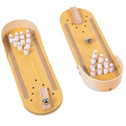 Wood Mini Desktop Bowling Game Desk Toys Office Fidget Stress Relief Antistress Adults And Children Juguetes Para La Ansiedad