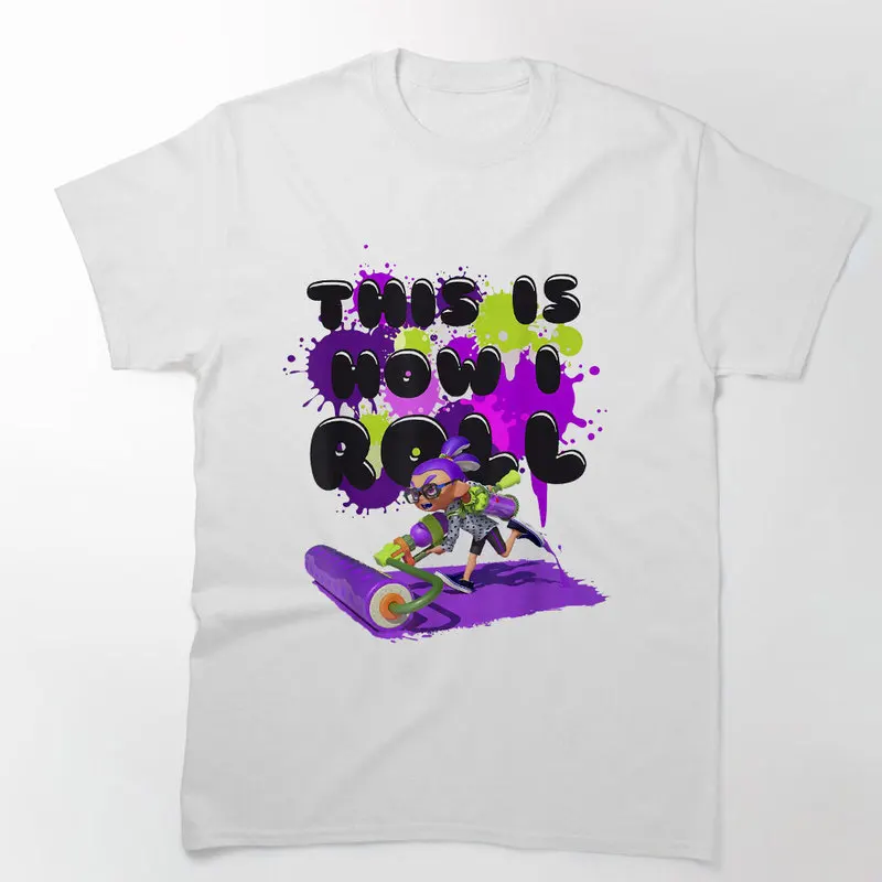 Cute Cartoon Videogame Splatoon Gift T Shirt for Gamer 1231 Short Sleeve Graphic Clothes 100% cotton Unisex Tee US Size S-6XL