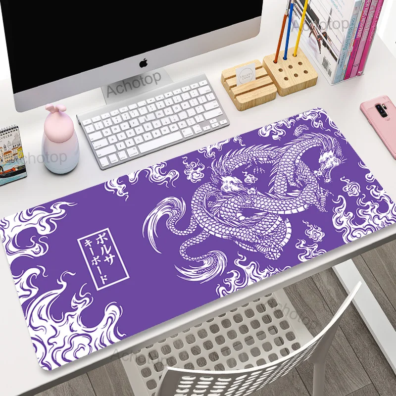 Large Mouse Pad Gaming Mousepad 100x55cm Mouse Mat Chinese Dragon Art Gamer Mousepads PC Desk Pads Pink White Keyboard Mats XXL