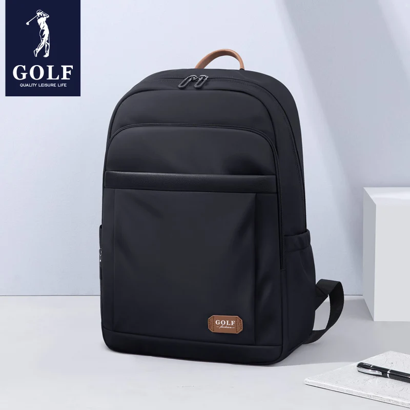 

GOLF Backpack for Men Large Capacity Travel Backpack Oxford Cloth Waterproof 15.6" Laptop Backpack Student Book Bag Black