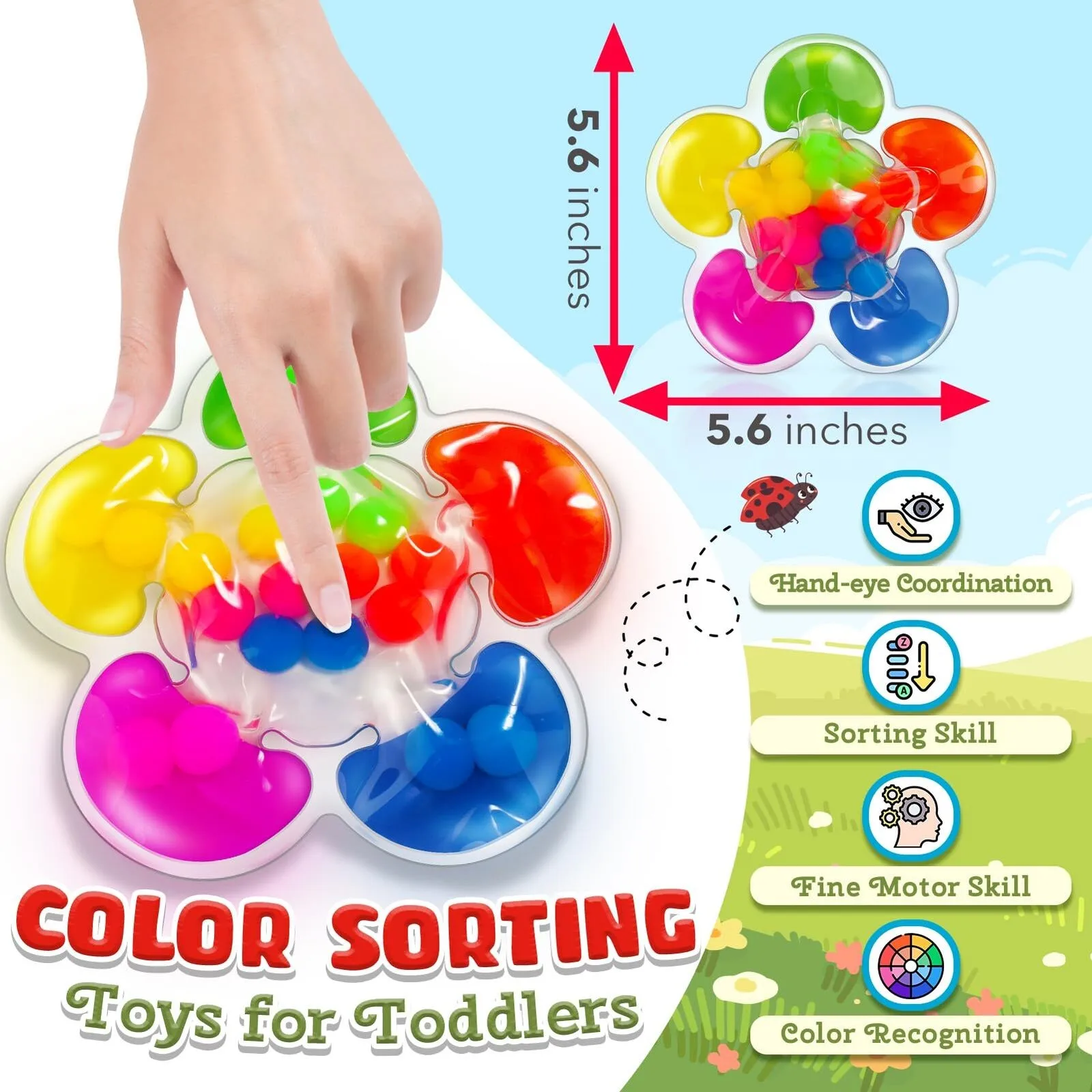 10ml Color Sorting Sensory Toys Montessori sensory visual color classifier Matching Toys Training Kids Educational Toys