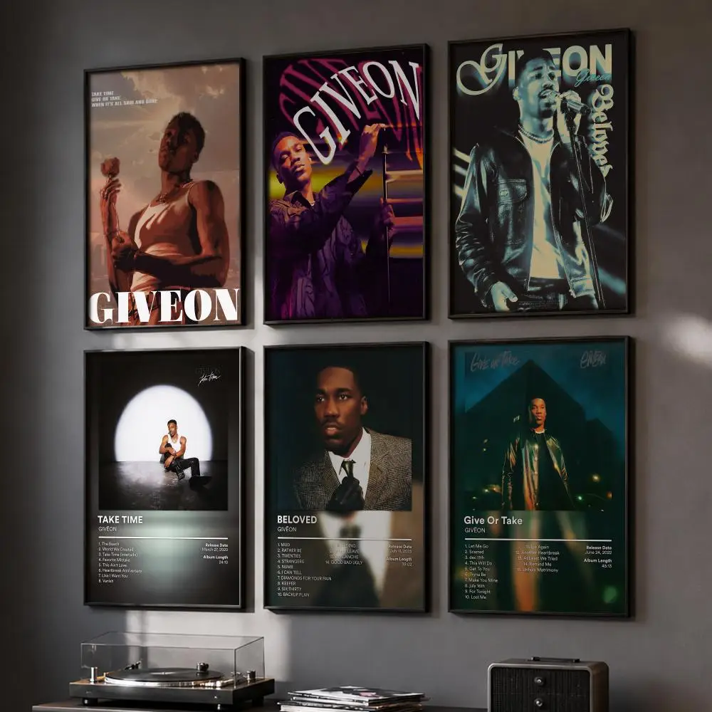 Album musicale Singer G-GIVEON Poster HD Wall Art Adesivi murali Stampe decorative per la casa, soggiorno, camera da letto, bar, ufficio