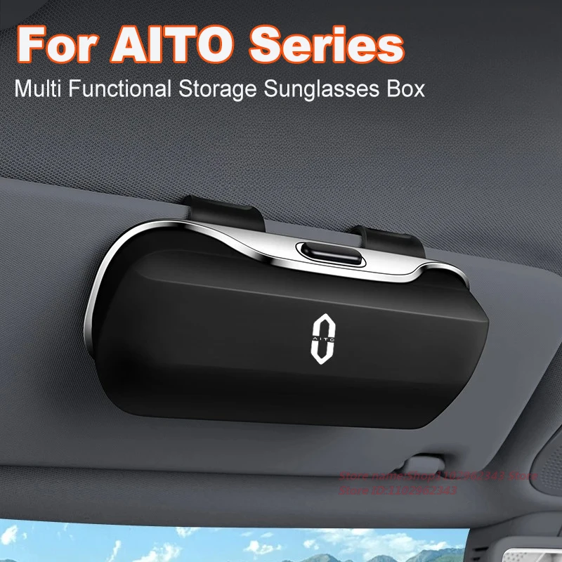

For AITO M7 M5 M9 M6 Multi Functional Storage Sunglasses Box Car Interior Sunshading Board Glasses Clip Car Interior Accessories