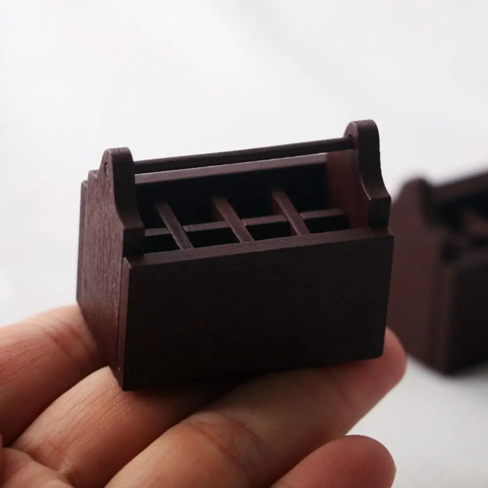 Set di Attrezzi in Miniatura per Casa delle Bambole in Legno 1:12, Accessori Fai-da-Te con Ascia e Pinze, Accessori per Mobili e Bambole