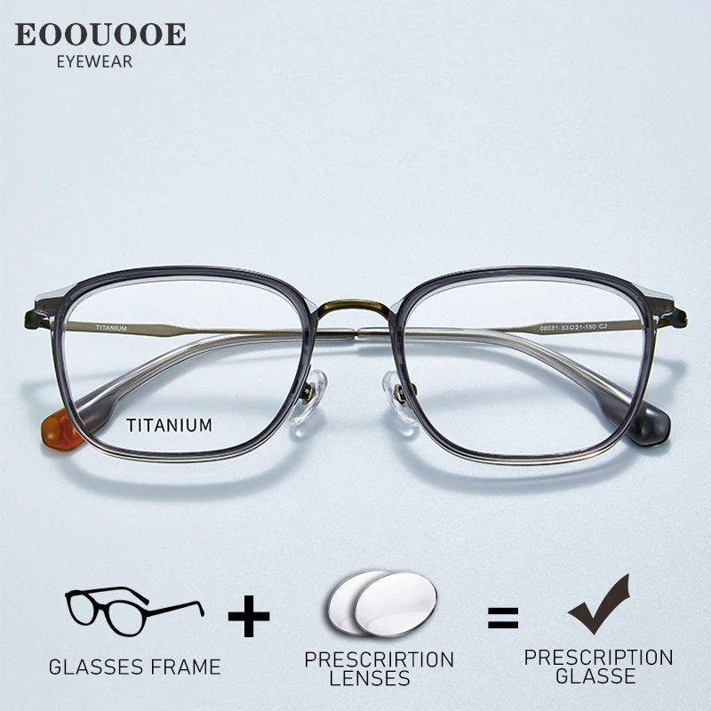 

Men Women New Fashion Optical Glasses Progressive Myopia Hyperopia Lenses Eyeglasses Ultra Light Titanium Retro Acetate Frame