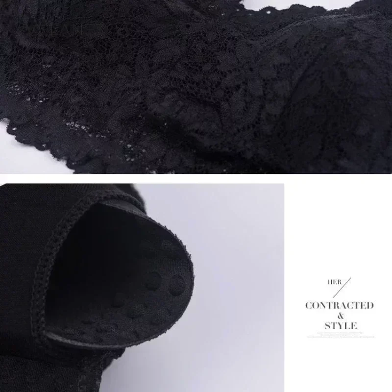 2024 Lace Sexy Lingerie Wireless Bra For Women Padded Push Up Bralette Female Brassiere Soft Backless Fashion Bras Underwear