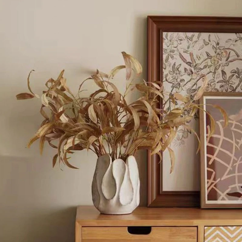 

Wabi Sand Wind Irregular Simple Vase, Homestay Model Room Home Tabletop Flower Arrangement Ornament