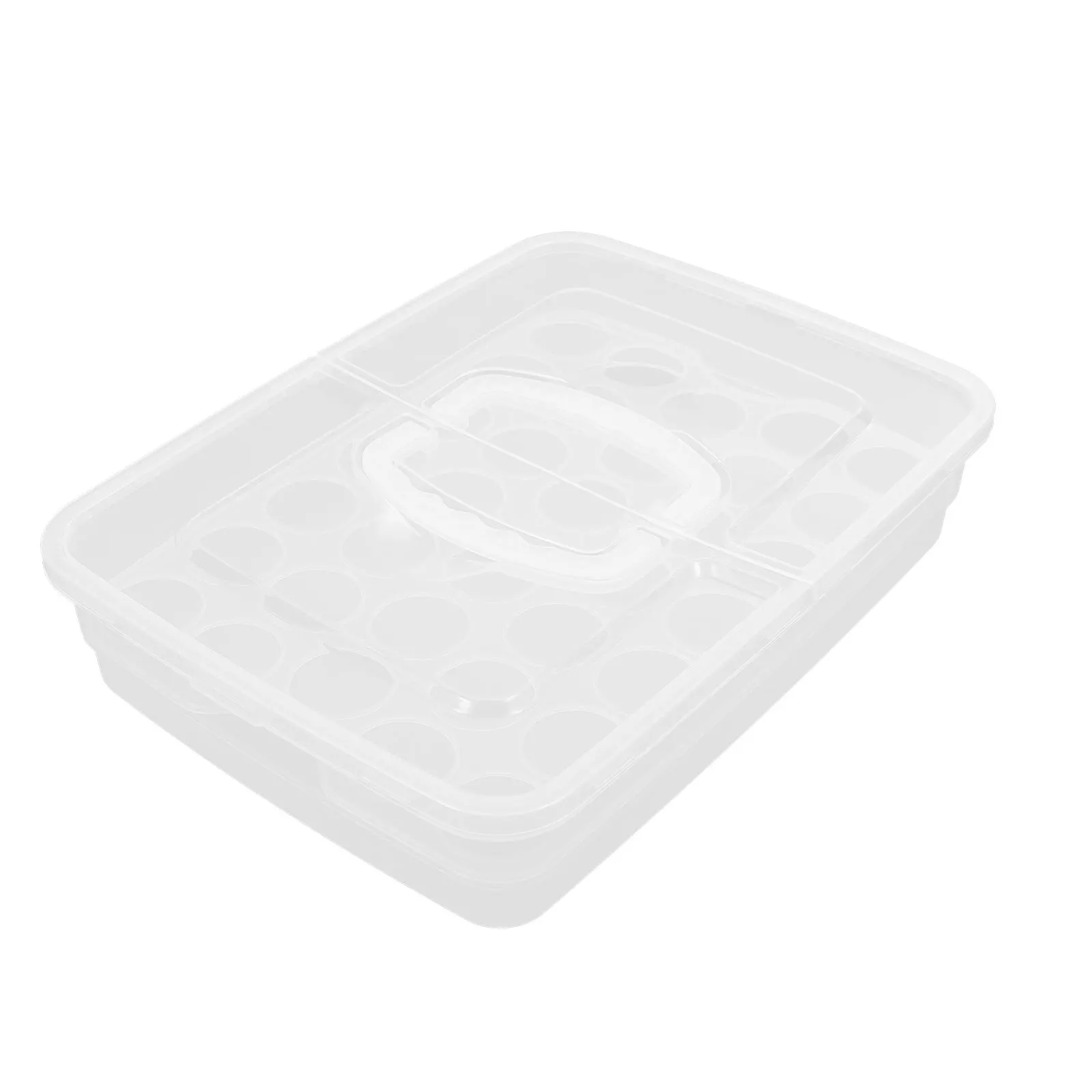

34 Compartment DustProof CorrosionResistant Egg Storage Box Large Capacity Refrigerator Organizer MultiGrid Case
