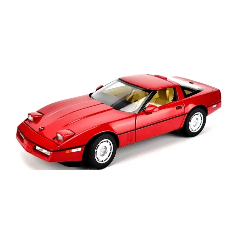 1:18 Corvette 1986 diecast alloy simulation static model, children's collection of decorative toys, for children's school gifts.