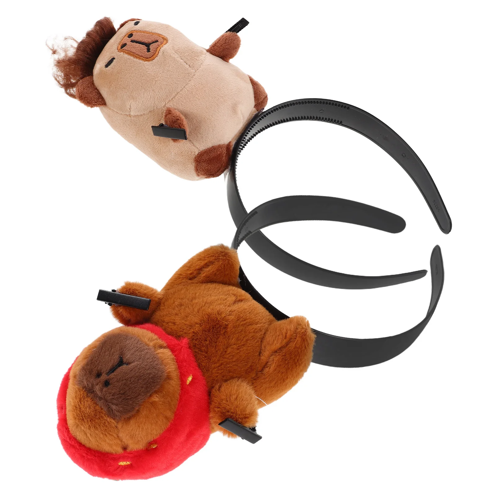 

2Pcs Cartoon Capybara Headband Playful Animal Hairband for Birthday Halloween Festival Kids Adult Party Accessory Cosplay