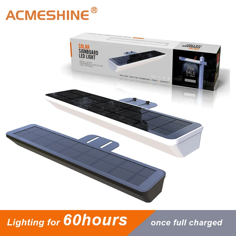 ACMESHINE 1/2 pacote à prova dwaterproof água solar casa número de endereço ao ar livre sinal luzes sinalização imobiliário luzes led solar luz de