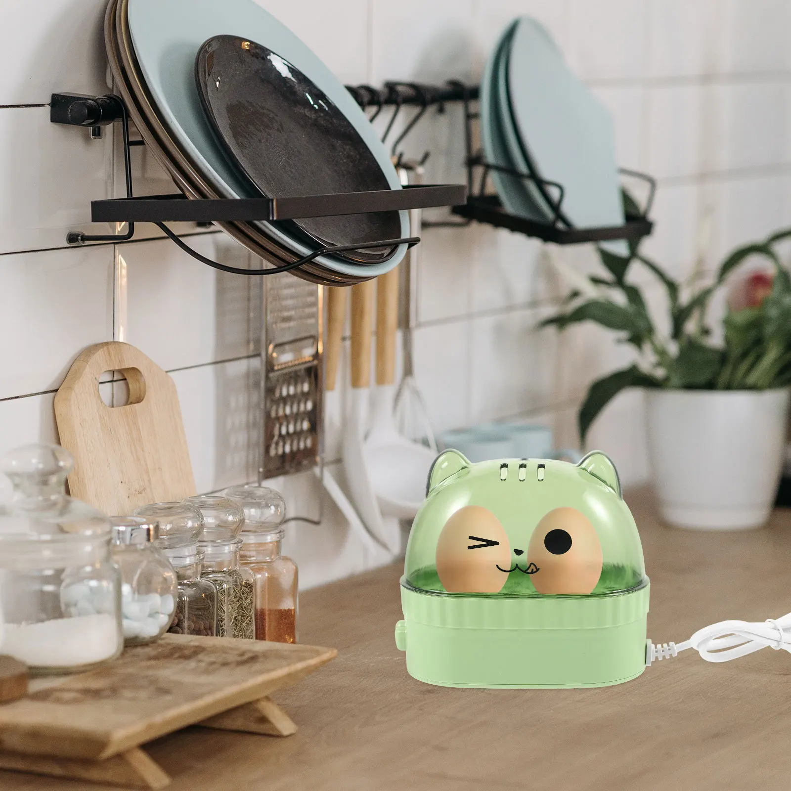 

Multi Functional Steamer For Kitchen Use Practical Electric Cup With Auto Shut-Off Portable Cookware Easy Clean Smooth