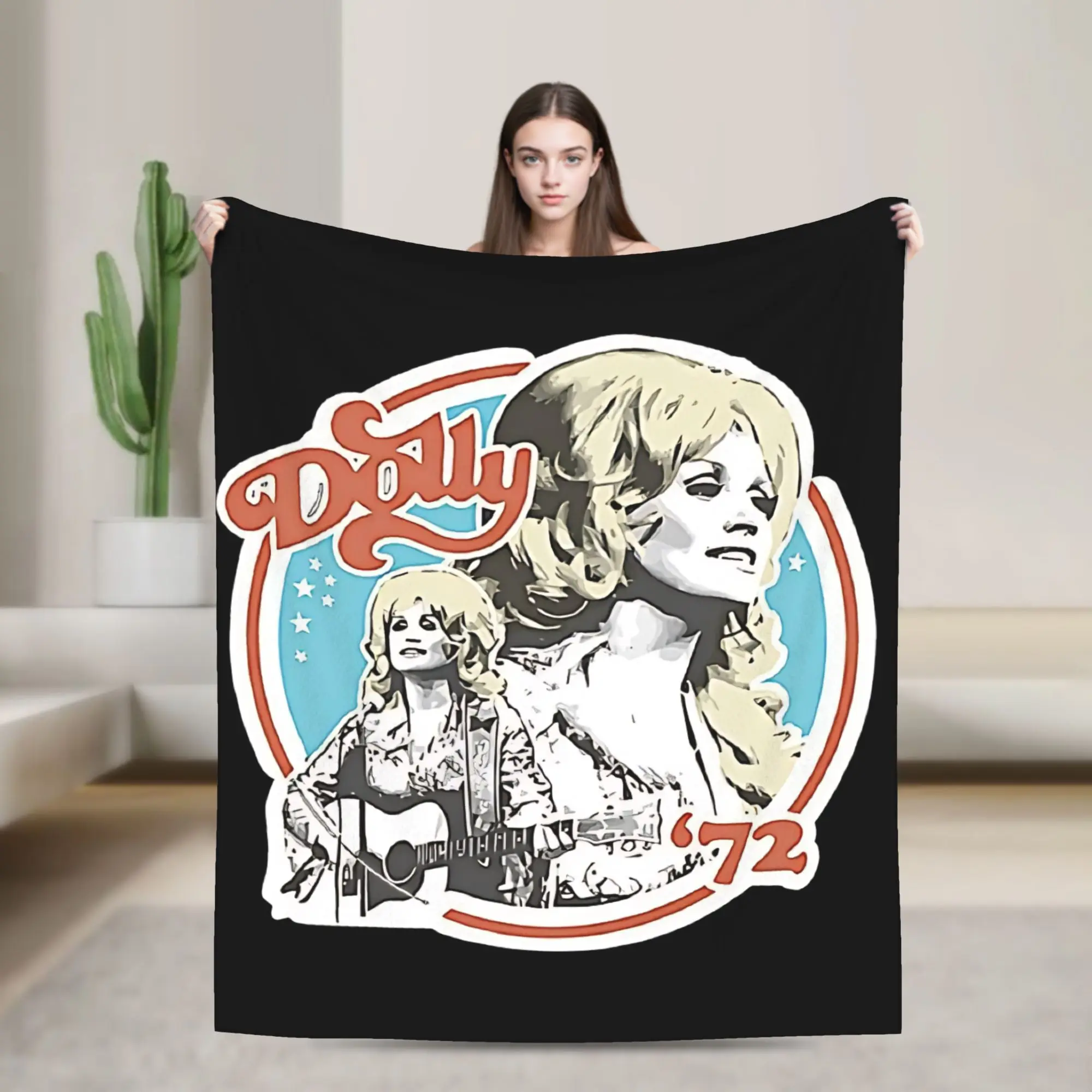 D-Dollys Singer Blanket Cover Dolly Parton  Plush Throw Blanket Bed Sofa Decoration Soft Warm Bedspreads