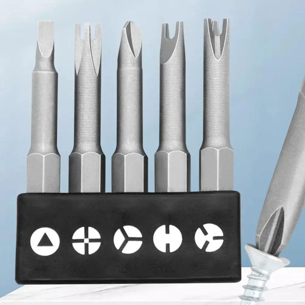 5/7/13pcs Special Shaped Screwdriver Set 50mm U-shaped Y-Type Triangle Inner Cross Three Points Screwdriver Bit Tool