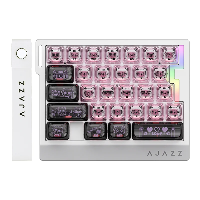 AJAZZ AK029 Interruptor Magnético para Juegos con Cable, Edición HIFI, Retroiluminación RGB, Compatible con DIY