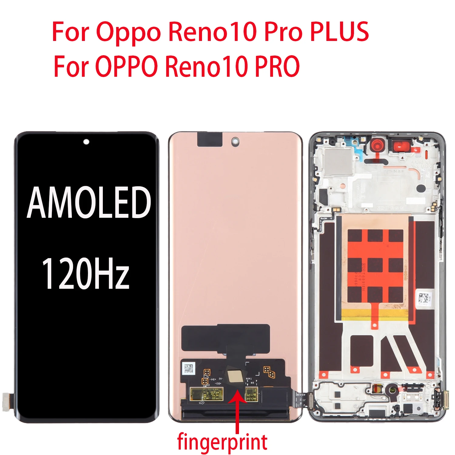 

Original AMOLED 120HZ LCD Display Touch Screen Digitizer For OPPO Reno10 Pro PLUS PHU110 CPH2521 CPH2525 CPH2531