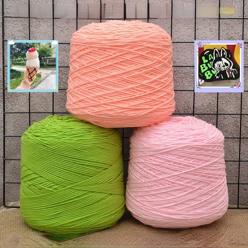 

1000g 8-strand Milk Cotton Yarn,Large Bucket Lover Cotton Knitted Wool,DIY Woven Hat Scarf Crochet Thread,Carpet Poke Show Yarn