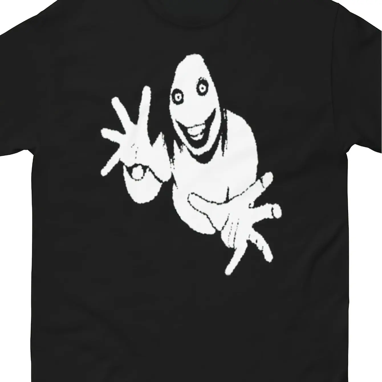 Jeff Killer Creepypasta Tshirt Shows The Classic Horror Meme with Jeff's Face Suitable for Creepypasta and Internet Culture Fans