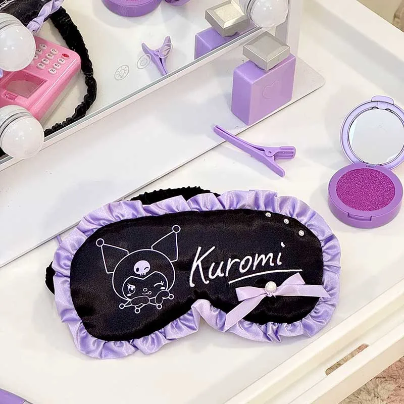 

Kuromi Rhinestone Bedazzled Eye Mask for Women Girls, Sparkling Anime Party Sleep Mask, Comfy Blindfold Eye Cover for Night Use