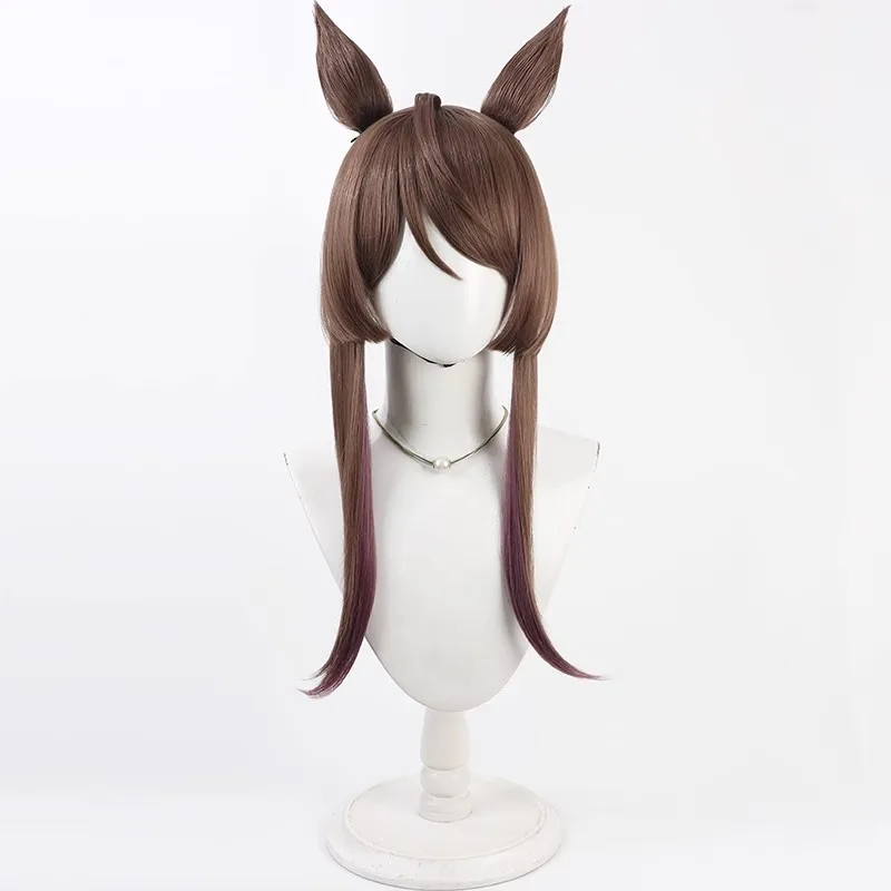 Jogo uma musume bonito derby super riacho peruca cosplay anime jogo rpg peruca de festa de halloween