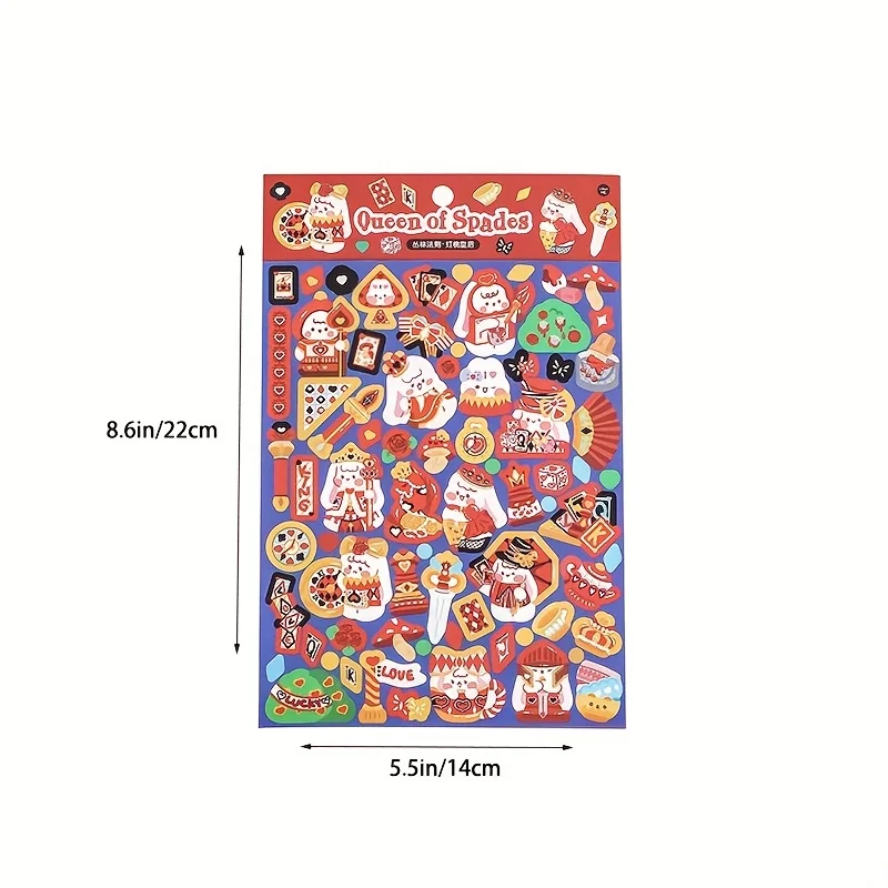 MOHAMM 1 Sheet Hand Account Collage Material Decoration Cartoon Rabbit Cosplay Stickers Cute