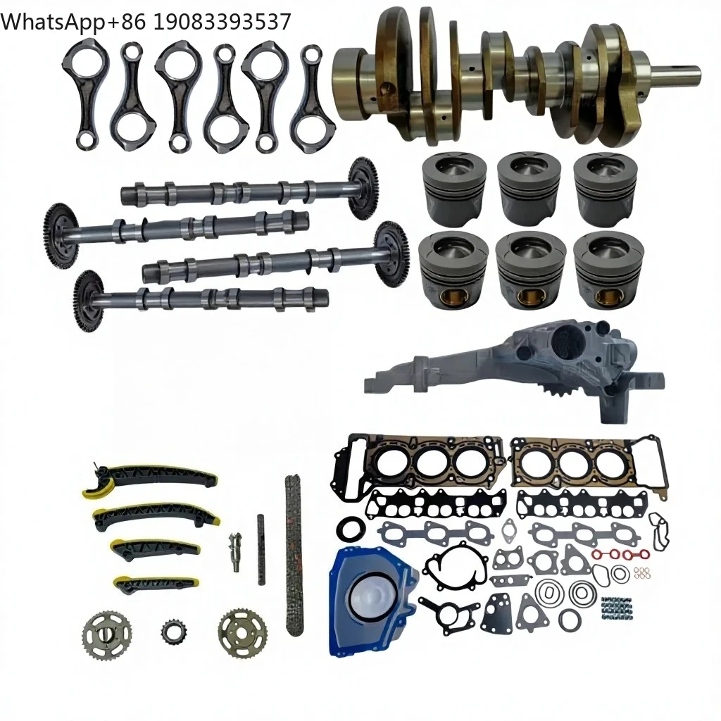 Kit de Reconstrucción de Motor OM642 3.0T, Bielas de Cigüeñal para Mercedes-Benz E350 C350 CDI, Bomba de Agua, Bomba de Aceite, Juego de Cadena de Distribución, Pistón