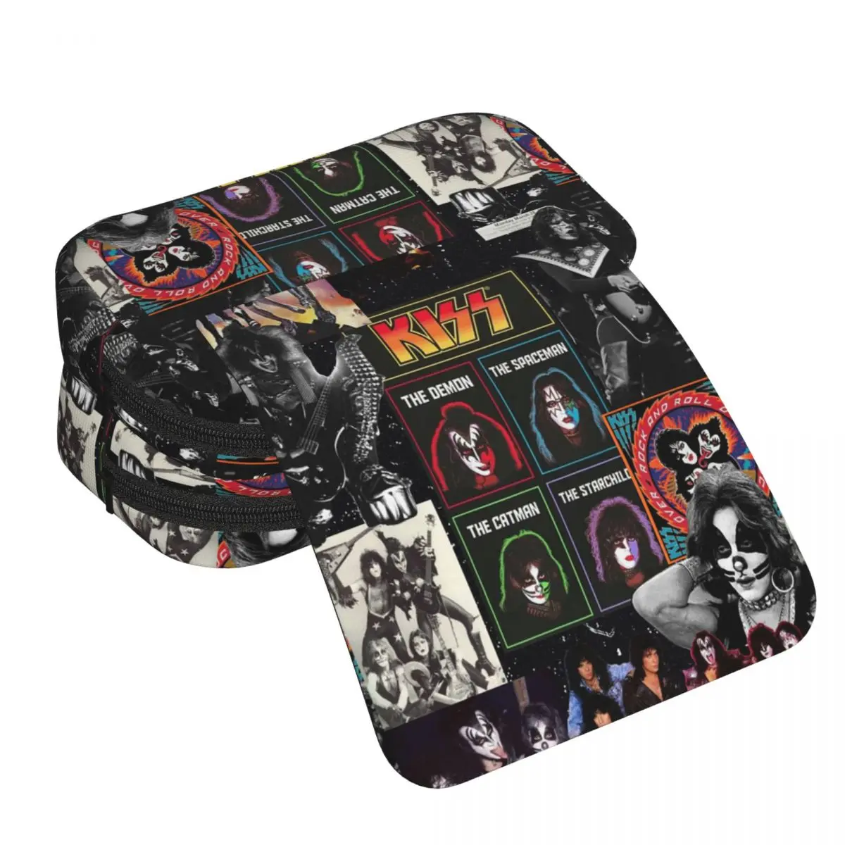 Heavy Metal Rock Music Band Kiss Pencil Case for Boys Girls Gifts Pen Box Pencil Bag Stationery Supplies Pen Holder Bag