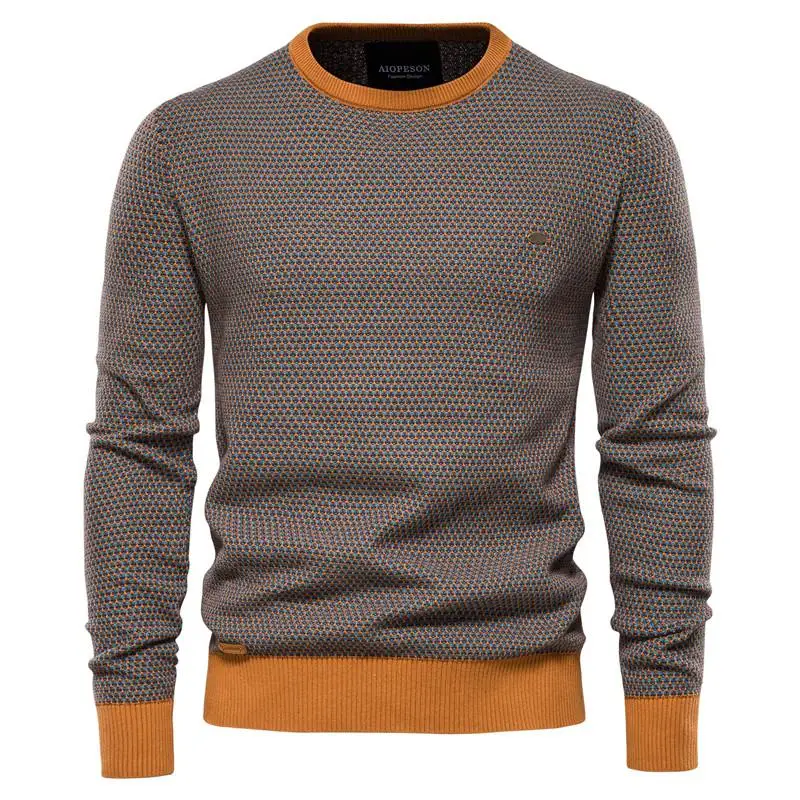 Baumwolle Gespleißt Pullover Pullover Männer Casual Warme Oansatz Qualität Mens Gestrickte Pullover Winter Mode Pullover für Männer Größe M-3Xl