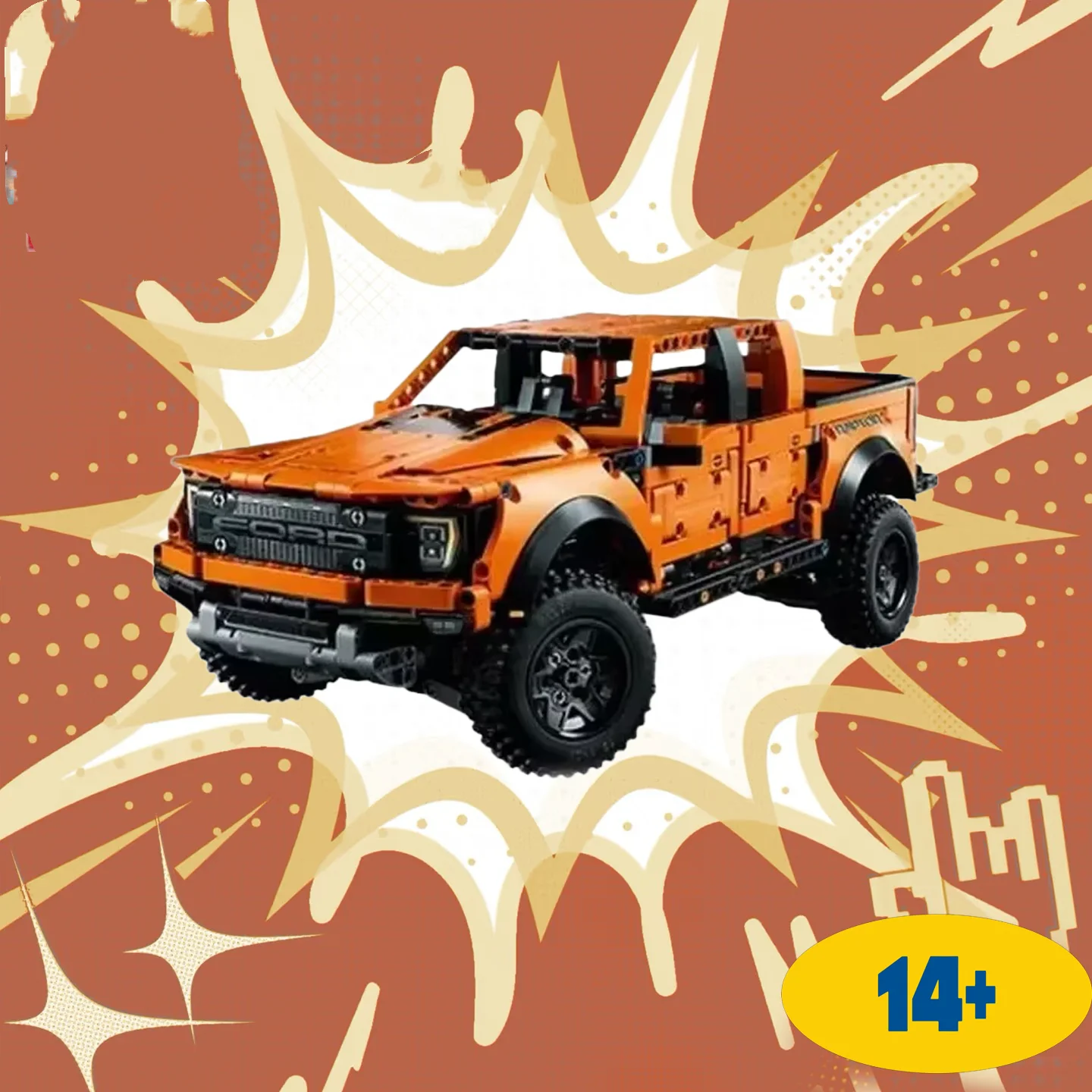 2025 جديد 42126 رابتورز F-150 شاحنة صغيرة سيارة رياضية بنة سباق نموذج سيارة للطفل هدايا عيد الميلاد عيد الميلاد #1