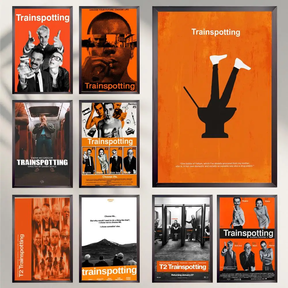 classic movie Trainspotting Poster HD Versatile Waterproof Wall Decor Self Adhesive Perfect for Any Room & Ideal Gift