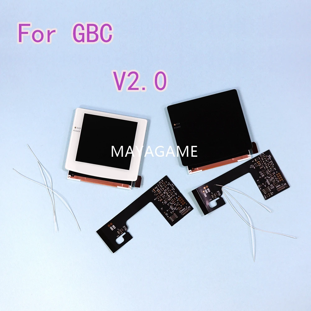 1set IPS Display LCD KIT 2.0 High Light Screen FOR GBC RETRO PIXEL Backlight Laminated Panel and Lens Adjustable for GBC