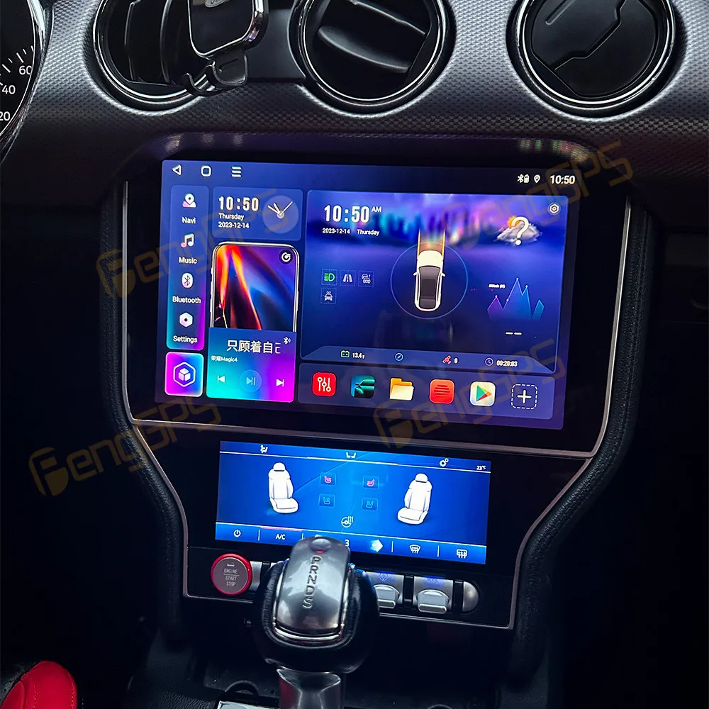 Car Radio With Bluetooth Android 13 Screen Automotive Multimedia For Ford Mustang 2015 2016 2017 2018 Navi GPS Upgrade Head Unit