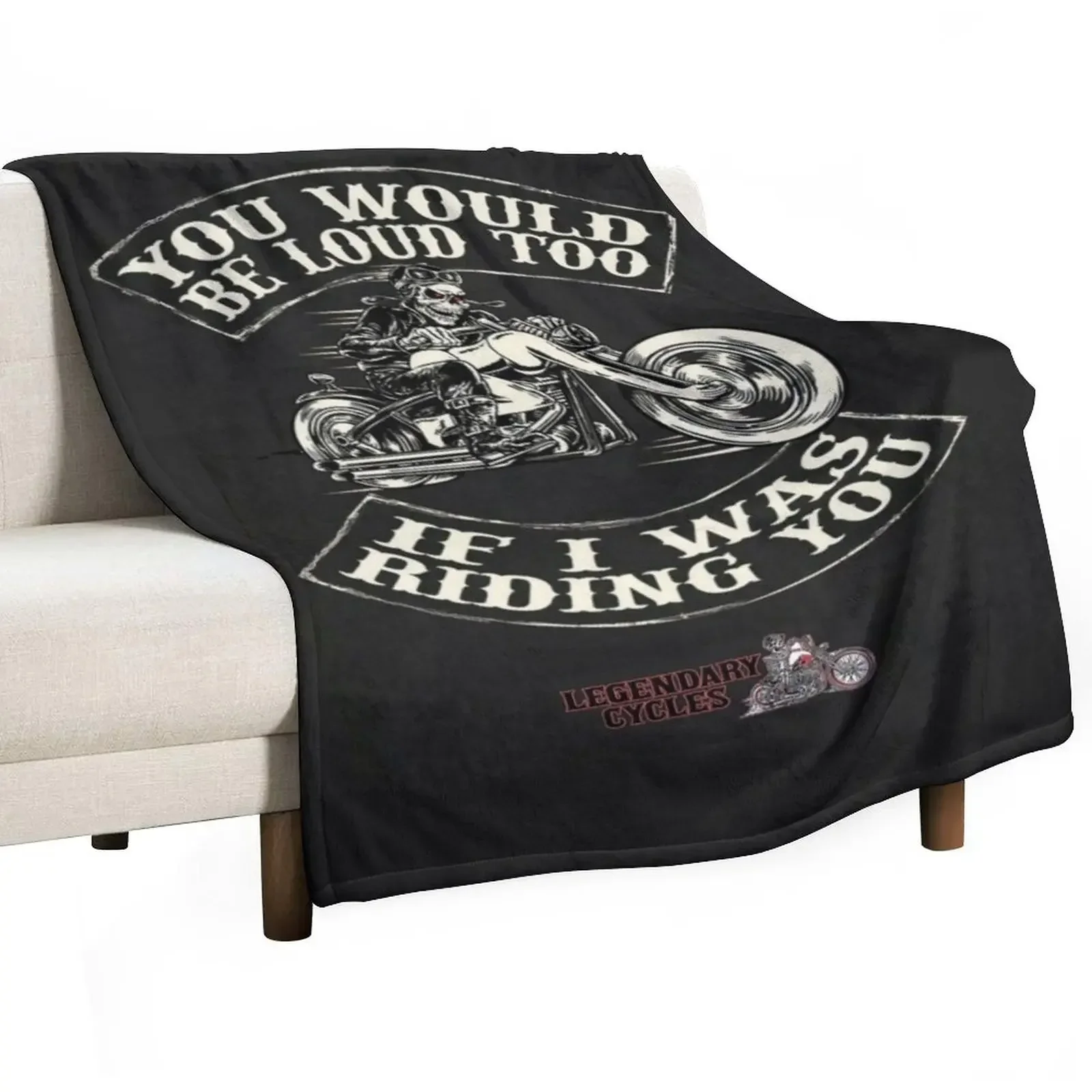 

MotorCycle Statements you would be loud too Throw Blanket Decorative Throw bed plaid Blankets For Sofas Blankets