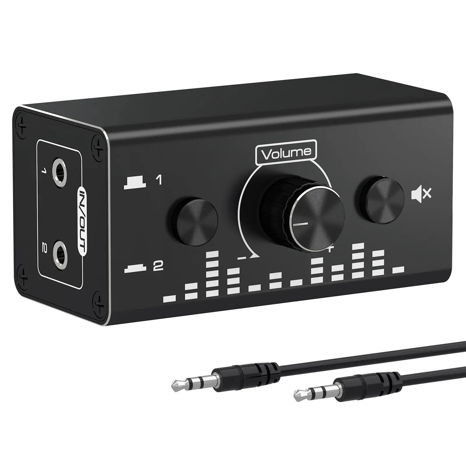 Audio Switch with 3.5 mm Jack Audio Switch 2 Inputs 1 Output / 1 Input 2 Output Analogue Stereo Aux Switch Audio Selector