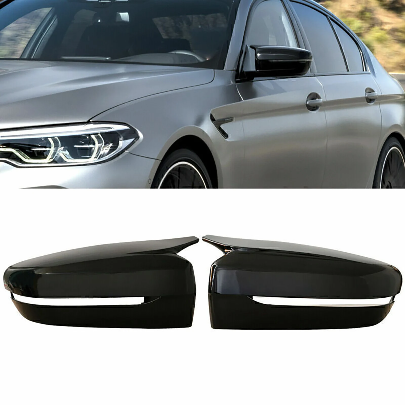 

Side Wing Mirror Cover Caps Body Mirror Housing Compatible For G20/G21 3 Series G22/G23 4 Series G30 5 Series Replaces 511674227