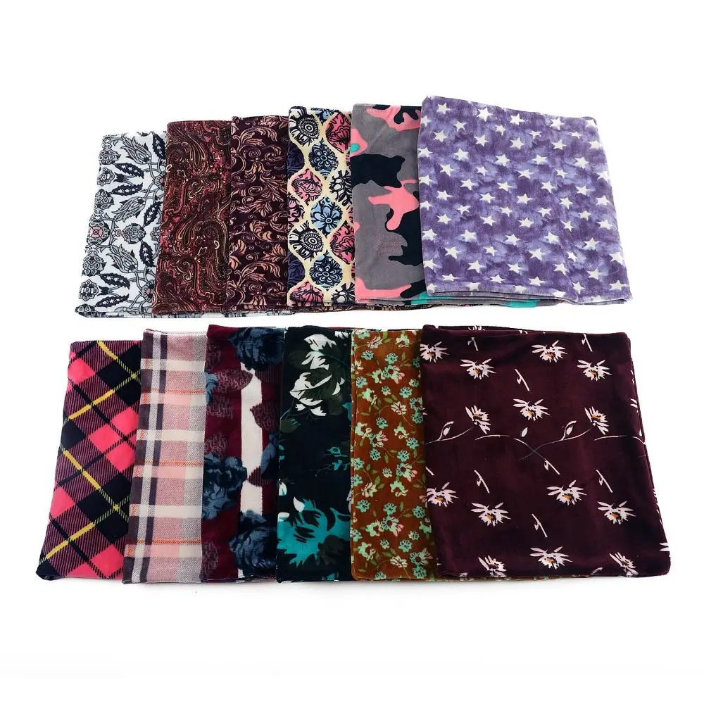 Winter Fashion Windproof Soft Ring Scarves Thermal Loop Outdoor Sports Fleece Neck Scarf Double Layer Neck Warmer