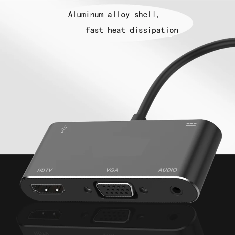 Video card for pc Synchronous Controller Adapter 4K/30hz Video Splitter Adapter/Converter Type-c to HDMI-compatible VGA Adapter