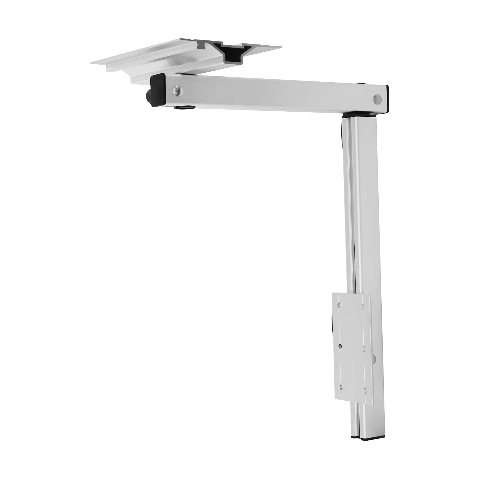 

Modern 360° Rotating RV Table Leg 50kg Load-bearing, Heavy Duty RV Telescopic Table Support with Detachable Board, Height Adjustable Aluminum Alloy Laptop Table Leg for Camper, Yacht (Silver)