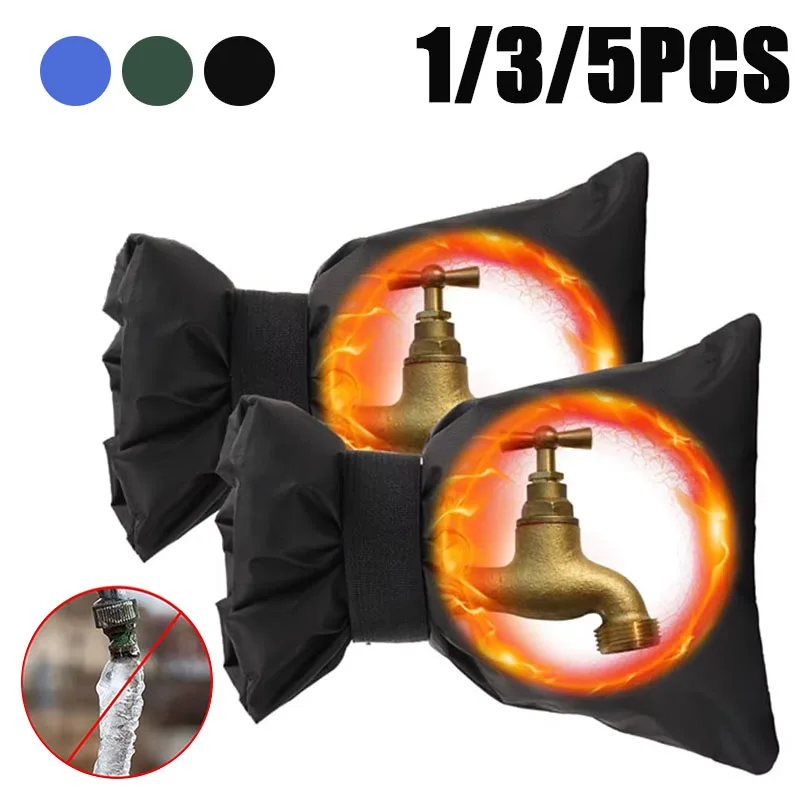 1-5PCS Outdoor Water Faucet Freeze Protection Cover Thermal Insulated Socks Waterproof Reusable Anti Freeze for Garden Hose Bib