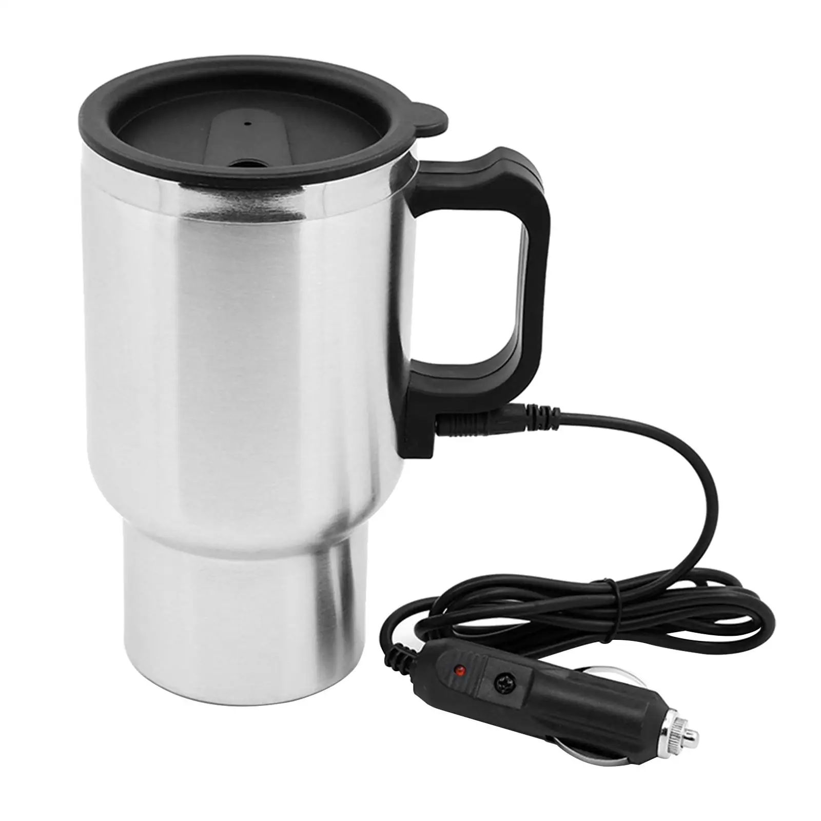 Car Heating Cup 500ml Stainless Steel Heated Mug Heated Mug Car Kettle for Heating Water Cars Trucks Milk