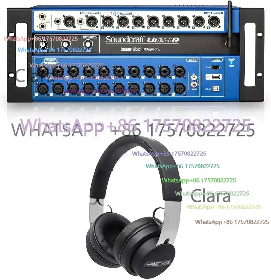 Clara Tools Store: Soundcraft Ui24R con Auriculares Profesionales de DJ On-Ear Audio Technica ATH-PRO7X con Controlador de 45mm, ¡Oferta de Descuento!