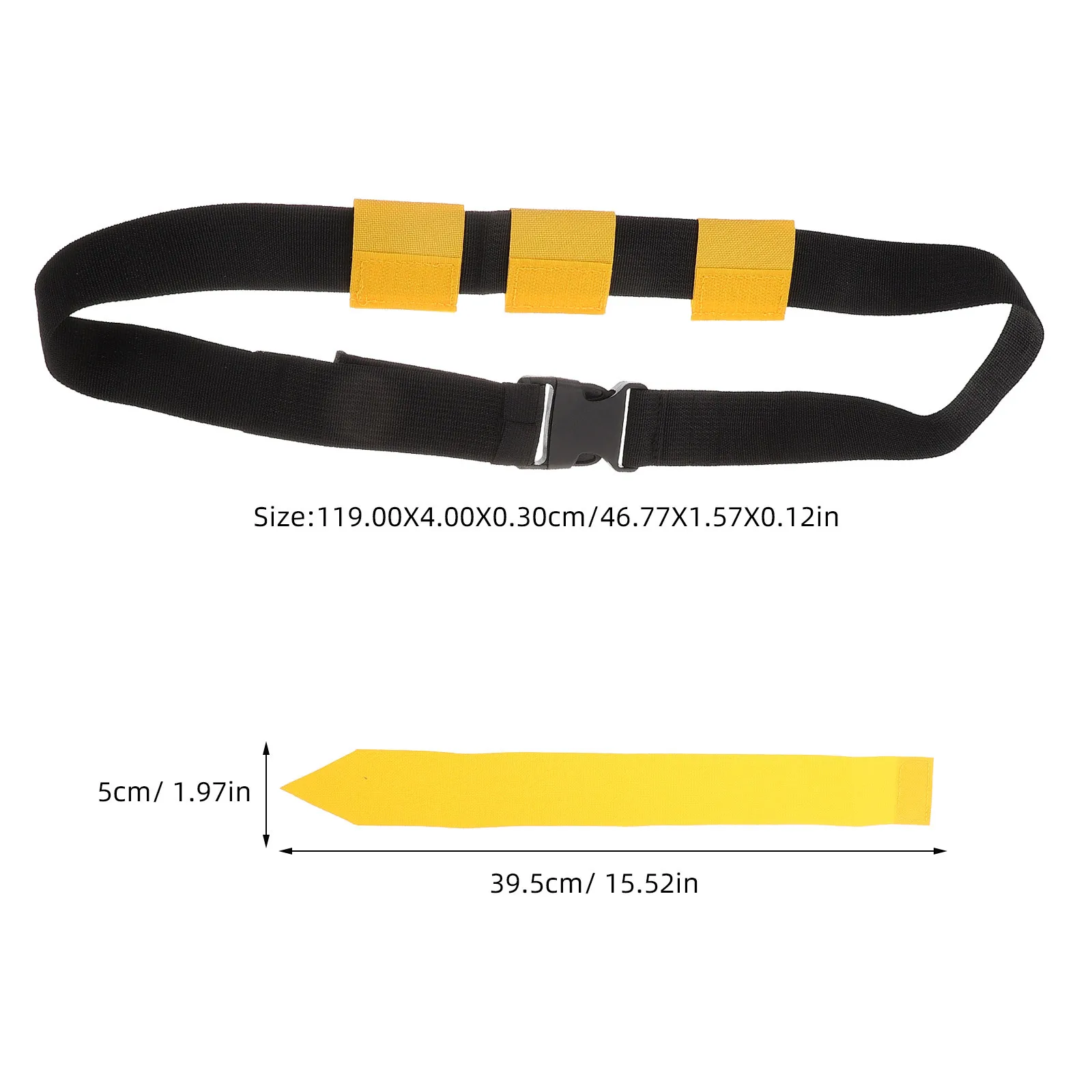 Cinturón de entrenamiento de fútbol con bandera, accesorio deportivo de Color amarillo, Material de PVC, tamaño ajustable, cinturones para adolescentes, banderas de fútbol de Rugby