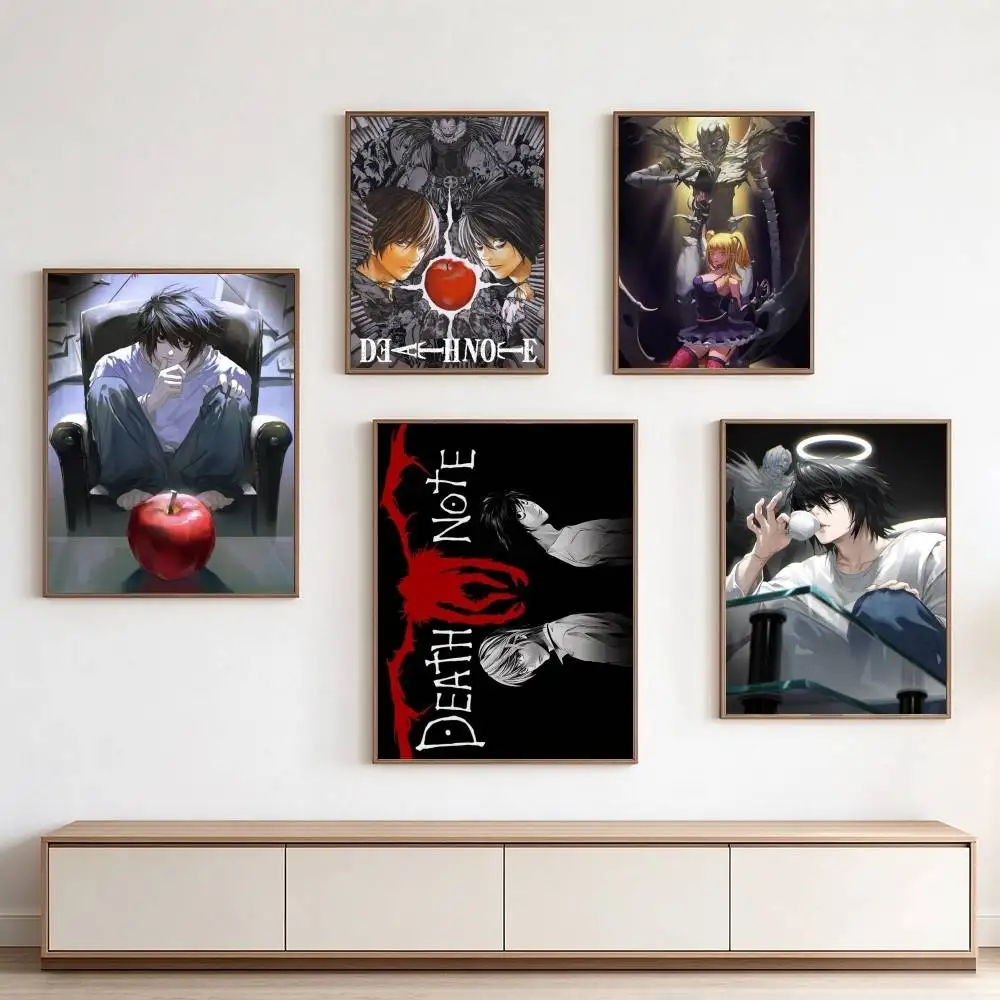 Death Note Light-T Yagami  Poster Waterproof Wall Art Sticker For Bar Living Room Vintage Decor High Quality Print Gift