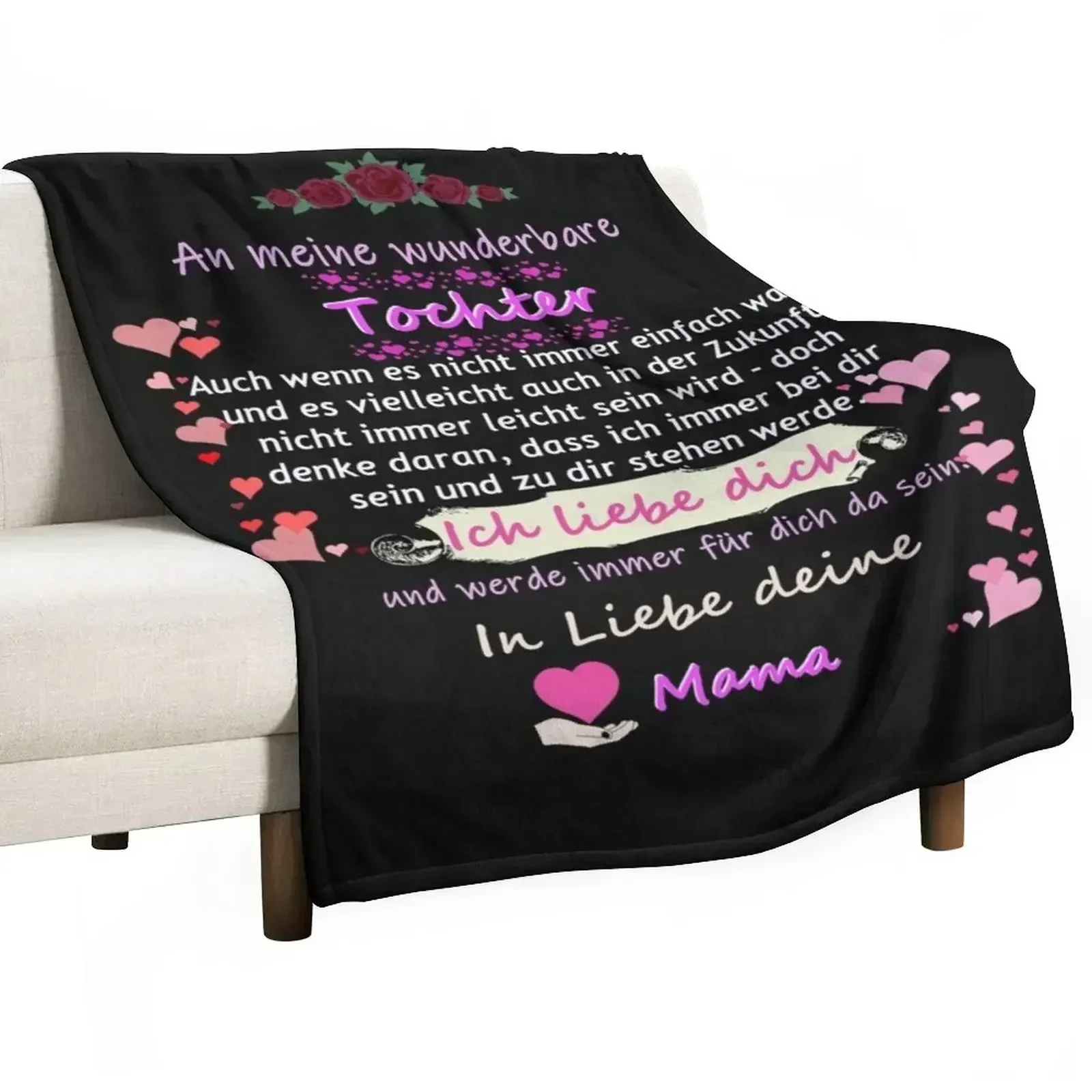 Wonderful daughter-mother saying Throw Blanket Large Camping Blankets