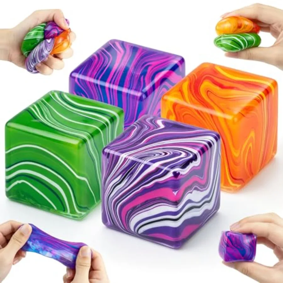 New product tasting price 4 Pack Fidget Toys, Squishy Cube, Ice Cube Squishy for Anxiety and Stress Relief for Adults, Slow Ris
