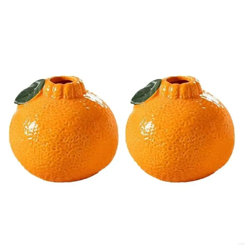 

E8BD Tangerines Vases Plastic Vases Modern Decorative Vases Centerpieces Lovely Flowers Vases for Wedding Office Home Decors