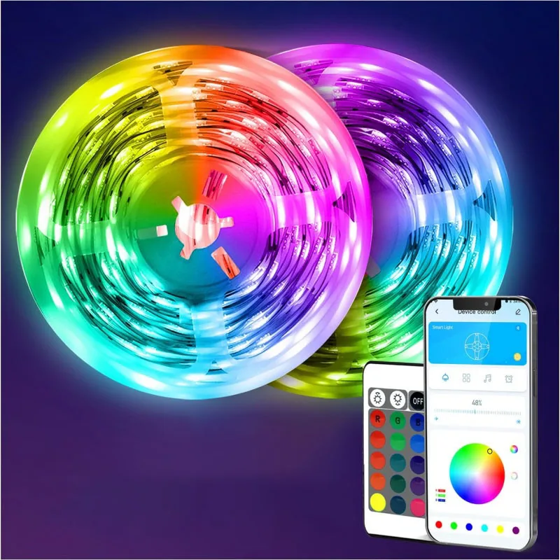 18 شريط أضواء LED 5050 RGB USB شريط مصباح مرن متغير اللون مع التحكم في التطبيق لتزيين الغرفة إضاءة خلفية للتلفاز #1